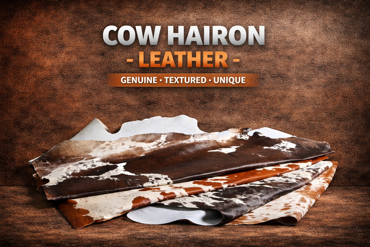 cow hairon leather ad