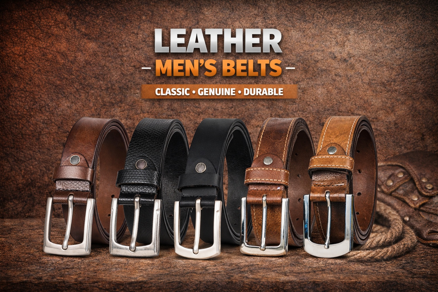 mens leather belts ad